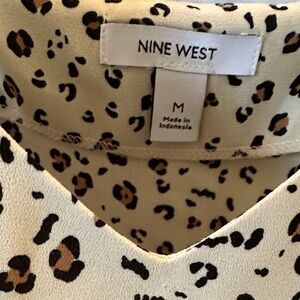 Nine West Leopard Print Spaghetti Strap Camisole Top SIZE: M